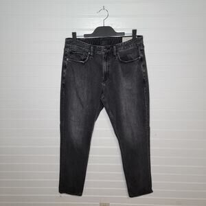 rag & bone Mens Size 34x32 Luquer Jeans Slim Athletic Fit Black Denim Pants